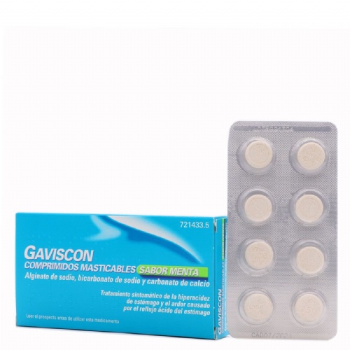 GAVISCON COMPRIMIDOS MASTICABLES SABOR MENTA,24 comprimidos