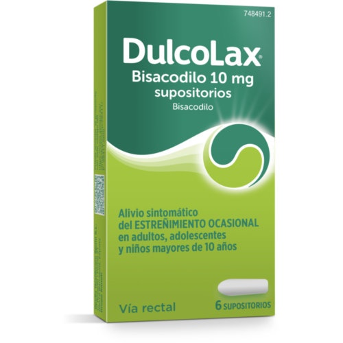DULCOLAX BISACODILO 10 MG SUPOSITORIOS, 12 supositorios