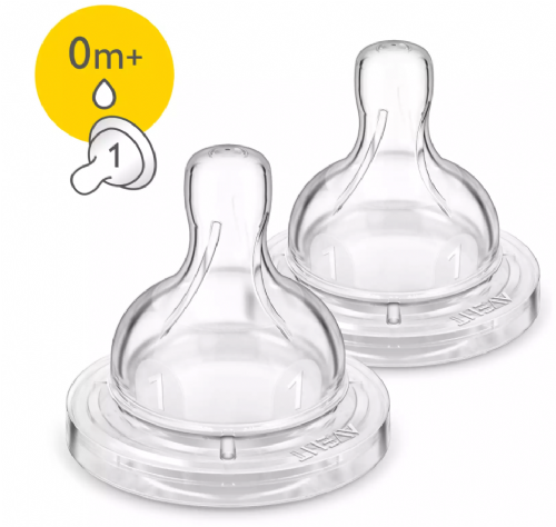 Avent Tetina silicona flujo recien nacido (+ 0 m 2 tetinas) SCF631/27