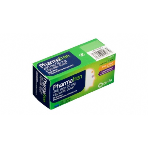 PHARMAFREN 200 MG/30 MG CAPSULAS DURAS 20 cápsulas