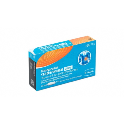 OMEPRAZOL STADAPHARM 20 MG CAPSULAS DURAS GASTRORRESISTENTES   14 cápsulas (Blister PVC/PVDC/AL)