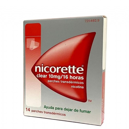 NICORETTE CLEAR 10 MG/16 HORAS PARCHES TRANSDERMICOS 14 parches (Bolsa multilaminada en papel/lámina