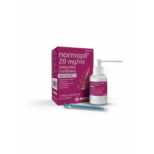 NORMOPIL 20 MG/ML SOLUCIÓN CUTÁNEA, 1 frasco de 90 ml