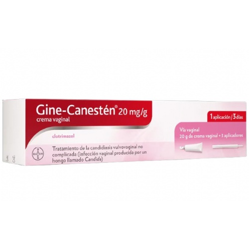 GINE-CANESTEN 20 MG/G CREMA VAGINAL, 1 tubo de 20 g