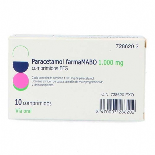 PARACETAMOL FARMAMABO 1000 MG COMPRIMIDOS EFG 10 comprimidos