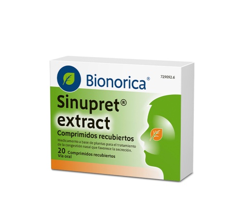 SINUPRET EXTRACT COMPRIMIDOS RECUBIERTOS, 20 comprimidos