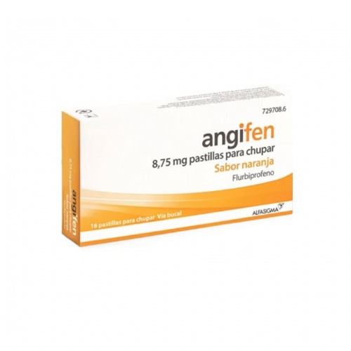 ANGIFEN 8,75 MG PASTILLAS PARA CHUPAR SABOR NARANJA, 16 pastillas