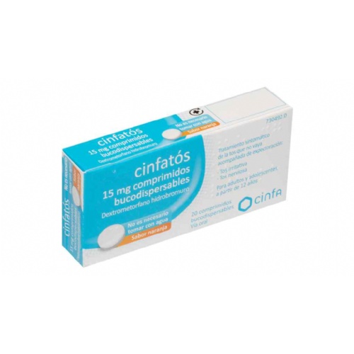 CINFATOS 15 MG COMPRIMIDOS BUCODISPERSABLES , 20 comprimidos (PVC-PVDC/Al)