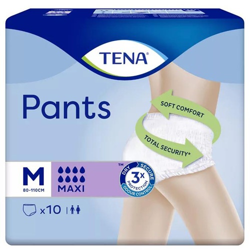 Tena Pants Maxi Ropa interior absorbente unisex - Talla M (10 ud)