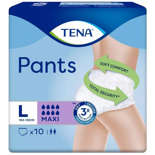 Tena Pants Maxi Ropa interior absorbente unisex - Talla L (10 ud)
