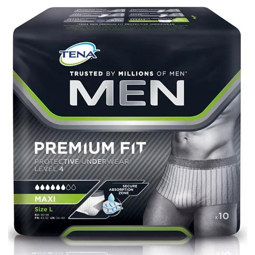 Tena Men Premium Fit Protective Underwear Calzoncillo Talla L (10 ud)