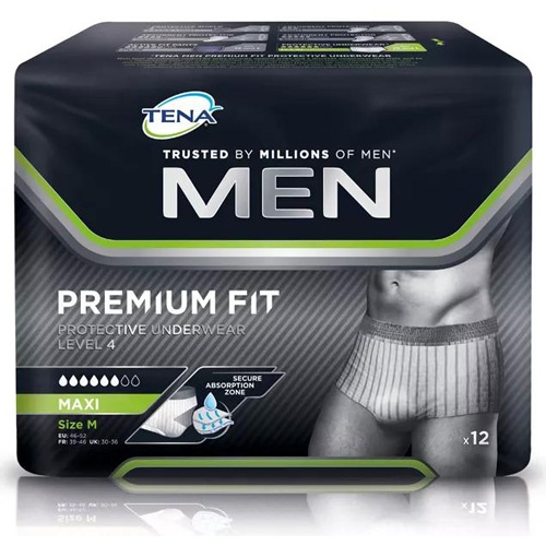 TENA Men Premium Fit Protective Underwear Calzoncillo Talla M (12 ud)