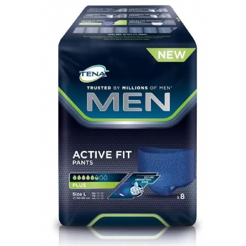 Absorbente incontinencia orina dia anatomico - tena men pants active fit (8 unidades talla grande)