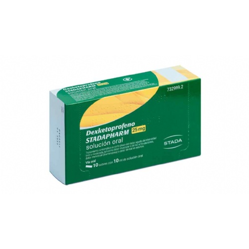 DEXKETOPROFENO STADAPHARM 25 MG SOLUCION ORAL EFG, 10 sobres