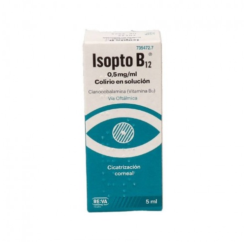 ISOPTO B12 0,5 MG/ML COLIRIO EN SOLUCION , 1 frasco de 5 ml