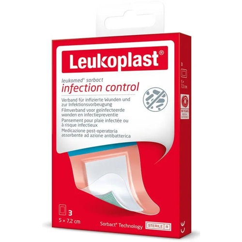 Leukomed sorbact - aposito esteril adhesivo (3 unidades 7,2 cm x 5 cm)