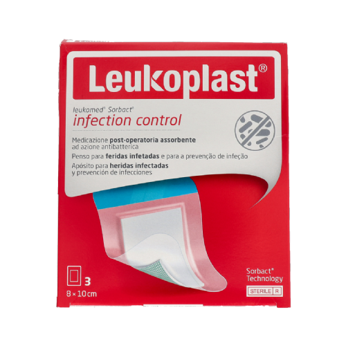 Leukomed sorbact - aposito esteril adhesivo (3 unidades 10 cm x 8 cm)
