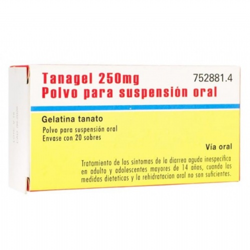 TANAGEL 250 mg POLVO PARA SUSPENSION ORAL , 20 sobres