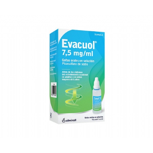 EVACUOL 7,5 mg/ml Gotas orales en solución , 1 frasco de 30 ml