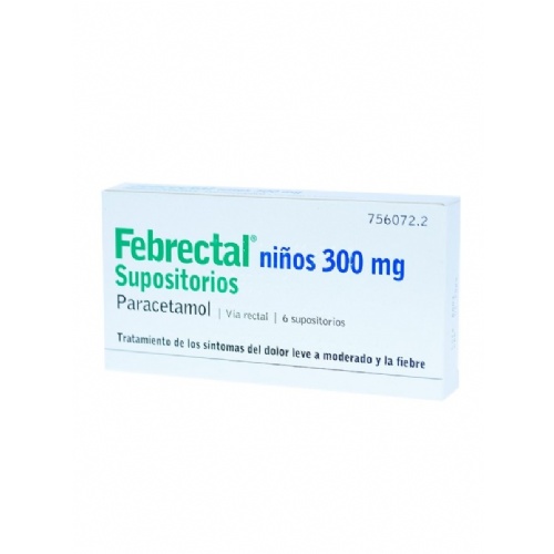 FEBRECTAL NIÑOS 300 MG SUPOSITORIOS , 6 supositorios