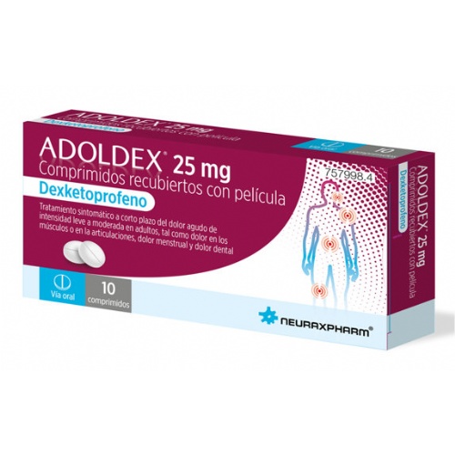 ADOLDEX 25 MG COMPRIMIDOS RECUBIERTOS CON PELICULA, 10 comprimidos