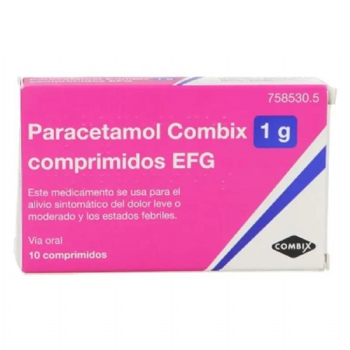 PARACETAMOL COMBIX 1 G COMPRIMIDOS EFG, 10 comprimidos