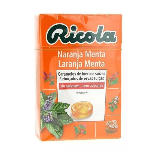 Ricola Caramelos Naranja Menta sin azúcar (65 g)
