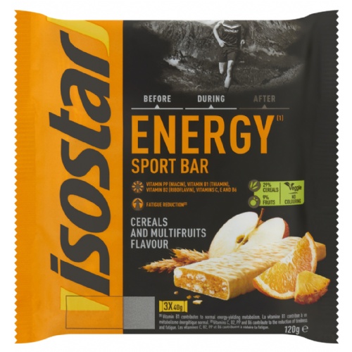 Isostar energy sport barritas frutas 3x40g