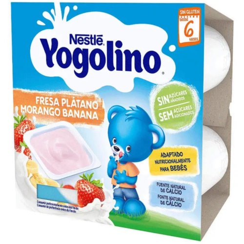 Nestle yogolino fresa platano  4 envases 100 g