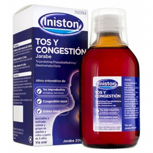 INISTON TOS Y CONGESTION JARABE , 1 frasco de 200 ml