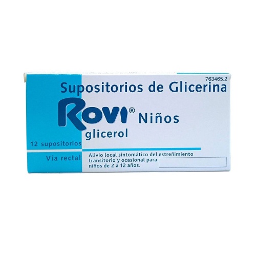 SUPOSITORIOS DE GLICERINA ROVI NIÑOS, 12 supositorios