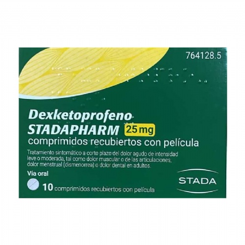 DEXKETOPROFENO STADAPHARM 25 MG COMPRIMIDOS RECUBIERTOS CON PELÍCULA, 10 comprimidos