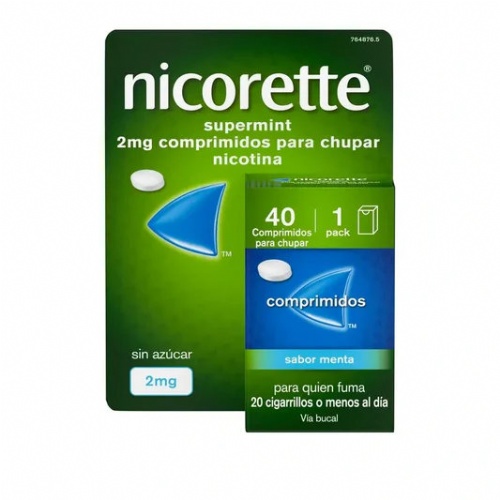 NICORETTE SUPERMINT 2 mg COMPRIMIDOS PARA CHUPAR EFG, 40 comprimidos (1x40)