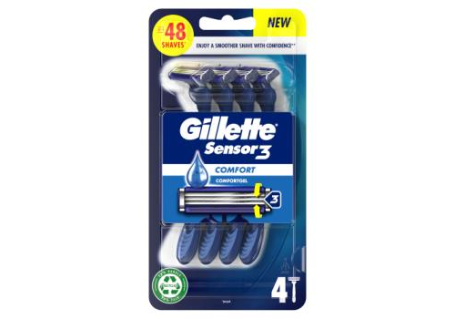 Gillete sensor3 confort 4 unidades  maquinilla