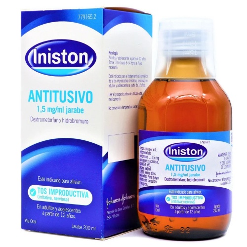 INISTON TOS 1,5 MG/ML JARABE , 1 frasco de 200 ml