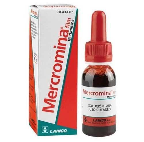 MERCROMINA FILM 20 MG/ML SOLUCIÓN CUTÁNEA, 1 frasco de 30 ml