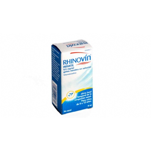 RHINOVÍN INFANTIL 0,5 MG/ML GOTAS NASALES EN SOLUCIÓN, 1 frasco de 10 ml