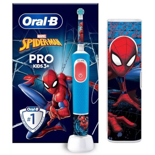Cepillo dental electrico recargable infantil - oral-b vitality pro kids 3 + spiderman + tc (1 unidad