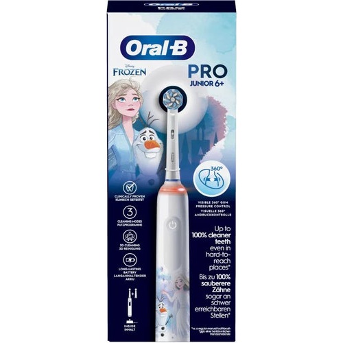 Cepillo dental electrico recargable - oral-b pro 3 junior 6+ box (1 unidad frozen)