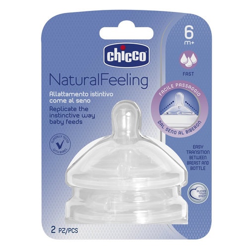 Chicco Tetina NaturalFeeling 6m+ flujo rápido