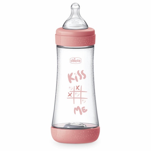 Biberon plastico t silicona - chicco perfect5 (rosa 4m+ flujo rapido 300 ml)