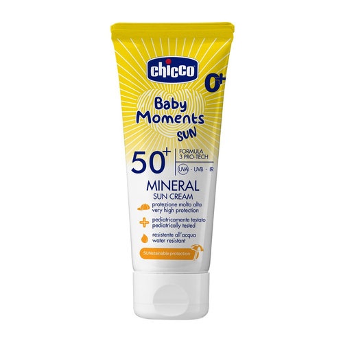 Chicco baby moments 0+ mineral sun cream 50+