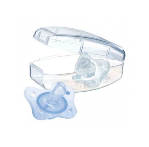 Chicco Chupete Silicona Ortodóntico Physio Minisoft 0 - 2 meses Azul (2 unidades)