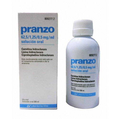 PRANZO 62,5 / 1,25 / 0,5 mg/ml SOLUCION ORAL, 1 frasco de 200 ml