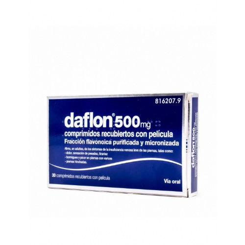 DAFLON 500 MG COMPRIMIDOS RECUBIERTOS CON PELÍCULA, 30 comprimidos