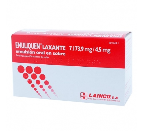 EMULIQUEN LAXANTE 7.173,9 mg/4,5 mg EMULSION ORAL EN SOBRES , 10 sobres