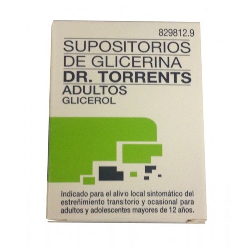 SUPOSITORIOS DE GLICERINA DR. TORRENTS ADULTOS BLISTER 3,27 G SUPOSITORIO , 12 supositorios