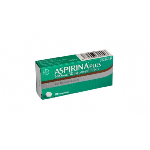 ASPIRINA PLUS 500 mg/ 50 mg COMPRIMIDOS , 20 comprimidos