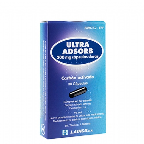 ULTRA ADSORB 200 mg CAPSULAS DURAS, 30 cápsulas