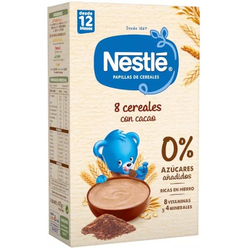 Nestlé Papilla 8 Cereales al Cacao (600 g)